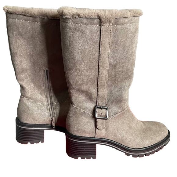 Kelly & Katie Katiyana slate grey boot with faux fur New w/box 8.5 - Picture 2 of 13